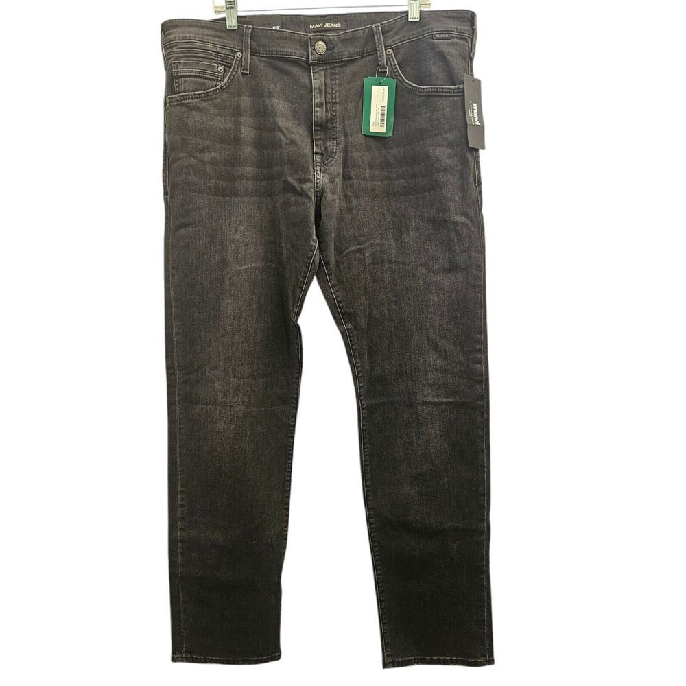 NWT Mavi Jeans Mens sz 40x33.5 Matt Relaxed Straight Leg Dark Grey Denim‎ Preppy